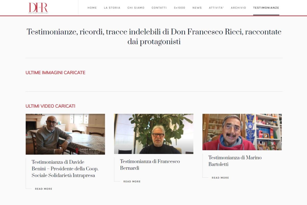 Questa sezione del sito raccoglie e aggrega i contributi video, fotografici, audio e testuali relativi ai racconti su Don Francesco Ricci